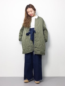 「note et silence （ノートエシロンス）のアイテム（その他アウター）」を使った、りっぴーさん（レディース・154cm）の冬コーディネート