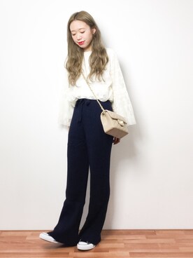 気絶させる 石炭 悪い リブ ニット パンツ 春 コーデ St Clearleaf Jp