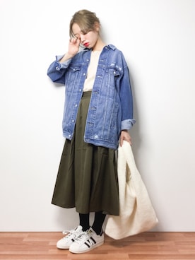 「Munich（ミューニック）のアイテム（バッグ）」を使った、りっぴーさん（レディース・154cm）の冬コーディネート