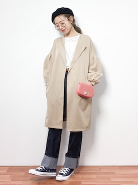 「rps（アールピーエス）のアイテム（その他アウター）」を使った、りっぴーさん（レディース・154cm）の冬コーディネート