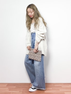「Accessorize（アクセサライズ）のアイテム（クラッチバッグ）」を使った、りっぴーさん（レディース・154cm）の冬コーディネート