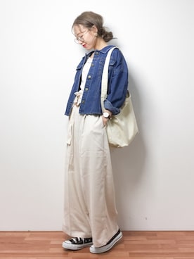 「coca（coca）（コカ）のアイテム（ジャケット/アウター）」を使った、りっぴーさん（レディース・154cm）の冬コーディネート