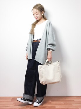 「dazzlin（ダズリン）のアイテム（ジャージ）」を使った、りっぴーさん（レディース・154cm）の冬コーディネート