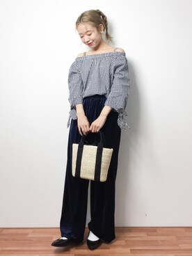 「JEANASIS（ジーナシス）のアイテム（バレエシューズ）」を使った、りっぴーさん（レディース・154cm）の春コーディネート