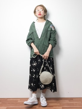 「ROTHCO（ロスコ）のアイテム（ブルゾン）」を使った、りっぴーさん（レディース・154cm）の春コーディネート