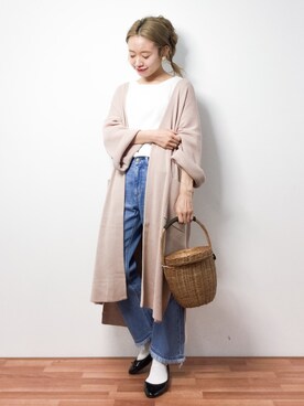 「靴下チラ見せ」｜「アイテム（バレエシューズ）」を使った、りっぴーさん（レディース・154cm）の春コーディネート