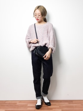 「靴下チラ見せ」｜「アイテム（パンプス）」を使った、りっぴーさん（レディース・154cm）の春コーディネート