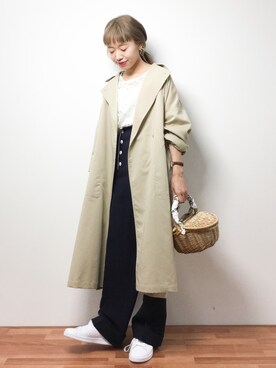 「RAY CASSIN（レイカズン）のアイテム（その他アウター）」を使った、りっぴーさん（レディース・154cm）の春コーディネート