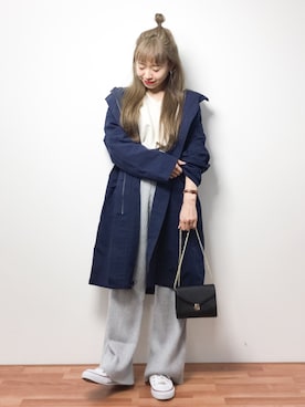 「Another Edition（アナザーエディション）のアイテム（その他アウター）」を使った、りっぴーさん（レディース・154cm）の春コーディネート