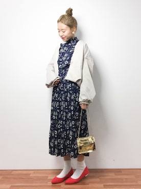 「coca（coca）（コカ）のアイテム（ジャケット/アウター）」を使った、りっぴーさん（レディース・154cm）の春コーディネート