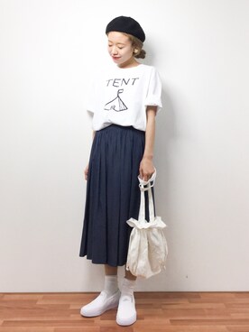 「eiπe （イーペ）のアイテム（バッグ）」を使った、りっぴーさん（レディース・154cm）の春コーディネート