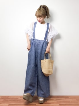 「Ameri（アメリ）のアイテム（シューズ）」を使った、りっぴーさん（レディース・154cm）の春コーディネート