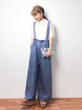 「Cocoonist（コクーニスト）のアイテム」を使った、りっぴーさん（レディース・154cm）の春コーディネート