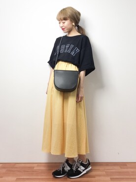 「CLEARIMPRESSION （クリアインプレッション）のアイテム」を使った、りっぴーさん（レディース・154cm）の春コーディネート