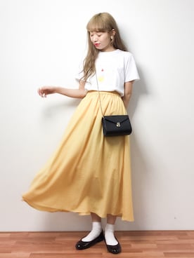 「CLEARIMPRESSION （クリアインプレッション）のアイテム」を使った、りっぴーさん（レディース・154cm）の夏コーディネート