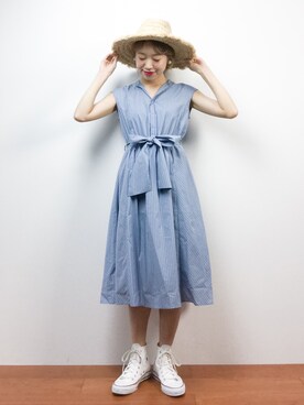 「Another Edition（アナザーエディション）のアイテム（帽子）」を使った、りっぴーさん（レディース・154cm）の夏コーディネート