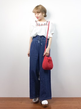 「b-tytto（ビティット）のアイテム」を使った、りっぴーさん（レディース・154cm）の夏コーディネート