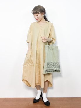 「靴下チラ見せ」｜「アイテム（パンプス）」を使った、りっぴーさん（レディース・154cm）の夏コーディネート