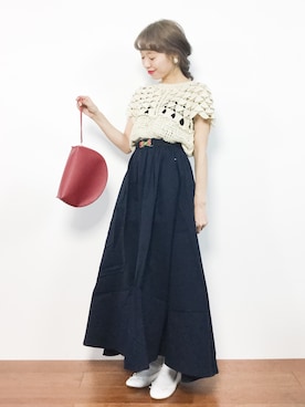 「靴下チラ見せ」｜「アイテム（バレエシューズ）」を使った、りっぴーさん（レディース・154cm）の夏コーディネート