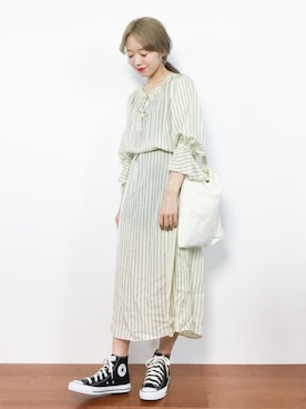 「Another Edition（アナザーエディション）のアイテム（ワンピース/ドレス）」を使った、りっぴーさん（レディース・154cm）の夏コーディネート