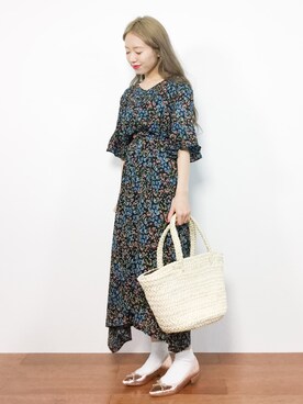 「enchanted prima（エンチャンテッドプリマ）のアイテム」を使った、りっぴーさん（レディース・154cm）の夏コーディネート