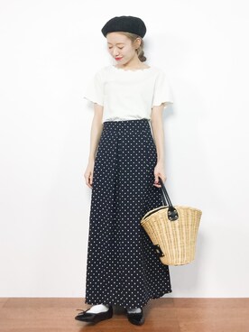 「HusHusH（ハッシュアッシュ）のアイテム」を使った、りっぴーさん（レディース・154cm）の夏コーディネート