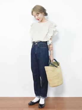 「HusHusH（ハッシュアッシュ）のアイテム」を使った、りっぴーさん（レディース・154cm）の夏コーディネート