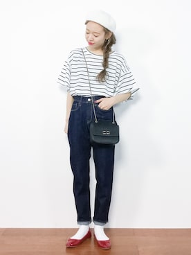 「Another Edition（アナザーエディション）のアイテム（帽子）」を使った、りっぴーさん（レディース・154cm）の夏コーディネート