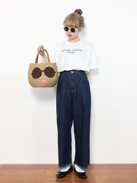 「VICKY（ビッキー）のアイテム（バッグ）」を使った、りっぴーさん（レディース・154cm）の夏コーディネート