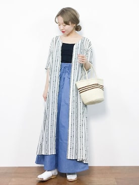 「SHIPS Days（シップスデイズ）のアイテム」を使った、りっぴーさん（レディース・154cm）の夏コーディネート