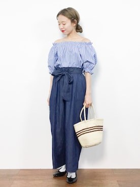 「SHIPS Days（シップスデイズ）のアイテム」を使った、りっぴーさん（レディース・154cm）の夏コーディネート