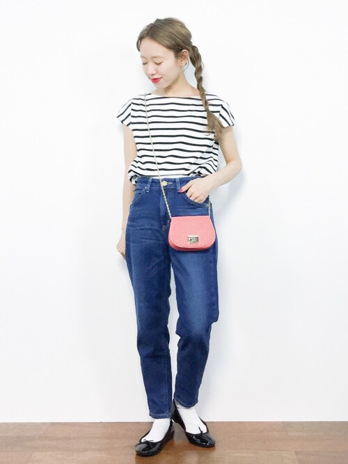 IENA（イエナ）の「ボーダーフレンチスリーブTシャツ◇（Tシャツ