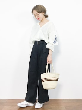 「SHIPS Days（シップスデイズ）のアイテム」を使った、りっぴーさん（レディース・154cm）の夏コーディネート