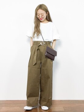 「HusHusH（ハッシュアッシュ）のアイテム」を使った、りっぴーさん（レディース・154cm）の夏コーディネート