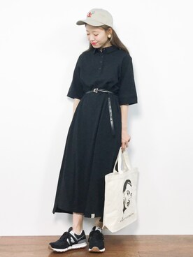 「Sunny clouds（サニークラウズ）のアイテム（ワンピース/ドレス）」を使った、りっぴーさん（レディース・154cm）の夏コーディネート