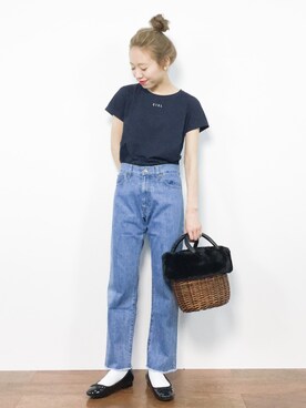 「CIEL（シエル）のアイテム（パンツ）」を使った、りっぴーさん（レディース・154cm）の夏コーディネート