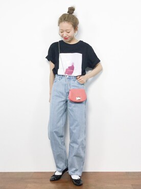 「LINE8（ラインエイト）のアイテム」を使った、りっぴーさん（レディース・154cm）の夏コーディネート