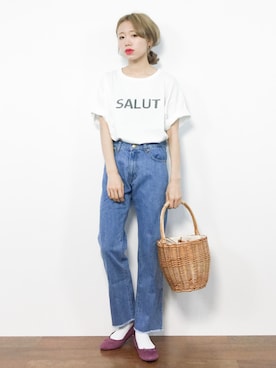 「CIEL（シエル）のアイテム（パンツ）」を使った、りっぴーさん（レディース・154cm）の夏コーディネート