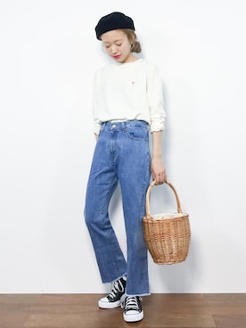 「CIEL（シエル）のアイテム（パンツ）」を使った、りっぴーさん（レディース・154cm）の夏コーディネート