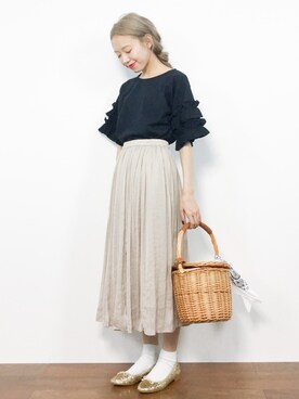 「kakatoo（カカトゥ）のアイテム」を使った、りっぴーさん（レディース・154cm）の夏コーディネート