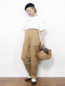 「kakatoo（カカトゥ）のアイテム」を使った、りっぴーさん（レディース・154cm）の夏コーディネート