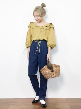 「kakatoo（カカトゥ）のアイテム」を使った、りっぴーさん（レディース・154cm）の夏コーディネート