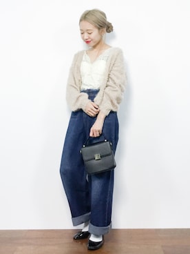 「Luz Llena（ラズレナ）のアイテム」を使った、りっぴーさん（レディース・154cm）の秋コーディネート