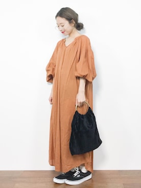 「Another Edition（アナザーエディション）のアイテム（ワンピース/ドレス）」を使った、りっぴーさん（レディース・154cm）の秋コーディネート