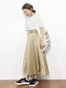 「TODAY'S SPECIAL（トゥデイズスペシャル）のアイテム（バッグ）」を使った、りっぴーさん（レディース・154cm）の秋コーディネート