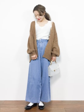 「AAA(トリプルエー)(トリプルエー)のアイテム」を使った、りっぴーさん(レディース・154cm)の秋コーディネート