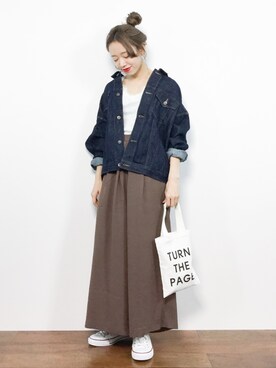 「IMAGE COLLECTION（イマージュコレクション）のアイテム（パンツ）」を使った、りっぴーさん（レディース・154cm）の秋コーディネート