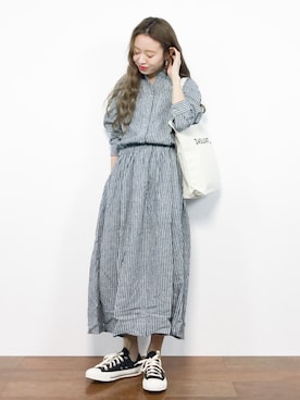 「Sunny clouds（サニークラウズ）のアイテム（ワンピース/ドレス）」を使った、りっぴーさん（レディース・154cm）の秋コーディネート
