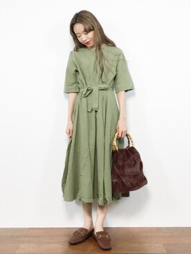 「Wind e.w（ウィンダ）のアイテム」を使った、りっぴーさん（レディース・154cm）の秋コーディネート