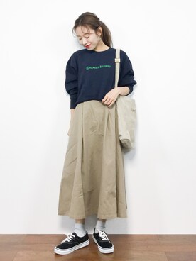 「Luz Llena（ラズレナ）のアイテム」を使った、りっぴーさん（レディース・154cm）の秋コーディネート